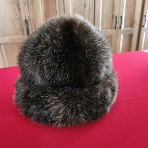 Vintage Everitt Woman's Brown Faux Fur Winter Cossack Hat